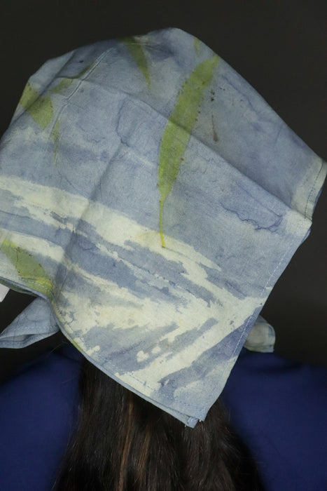 INDIGO HAIR SCARF