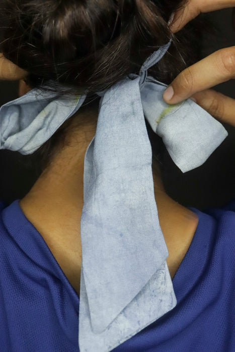 INDIGO HAIR RIBBON