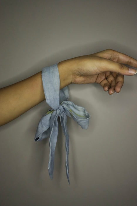 INDIGO HAIR RIBBON